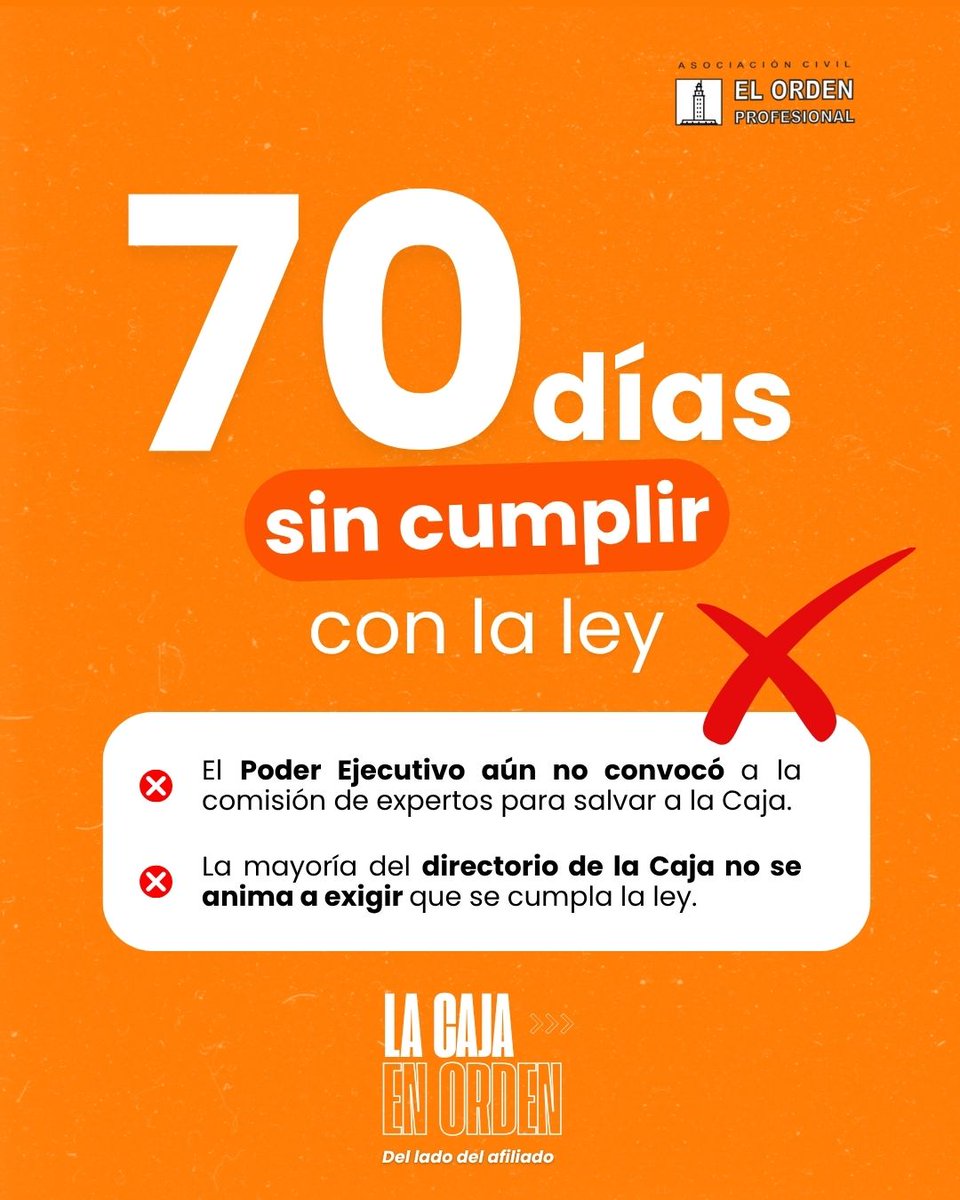 Exigimos cumplir con la Ley 20.410 de la Caja de Profesionales.