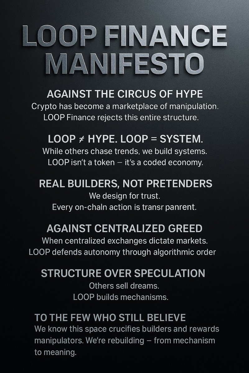 anthony41190's tweet image. 🌀 The Last Stand of Real Builders
#LOOPFinance #web3 #DEFİ  #SystemicFinance