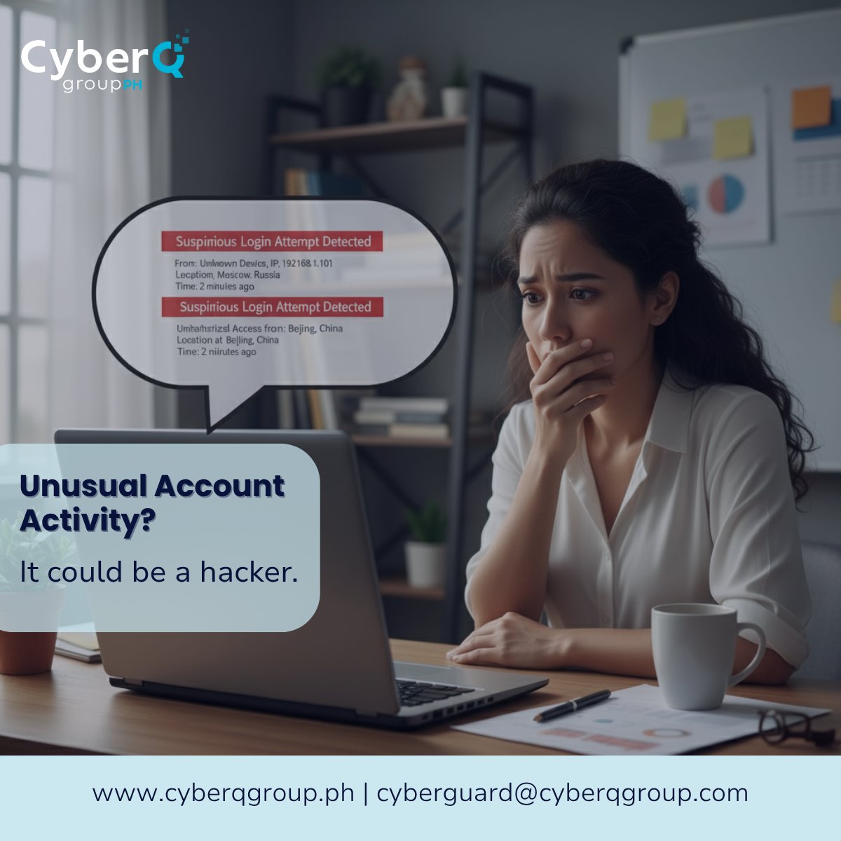 CyberQGroup_PH's tweet image. Strange logins or locked accounts?
It might not be a glitch — it could be a hacker.

Read how to spot the signs 👉 hubs.li/Q03Pqnr_0
 #CyberSecurityPH #CyberGuardPH