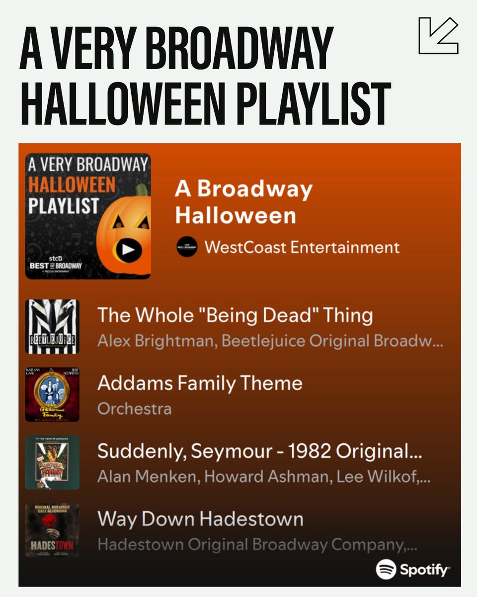Get in the spirit of the season with our Broadway Halloween Playlist! 🎃
From haunting harmonies to magical melodies, it’s the perfect way to celebrate spooky season — Broadway style.

Listen at bit.ly/49fDzRC