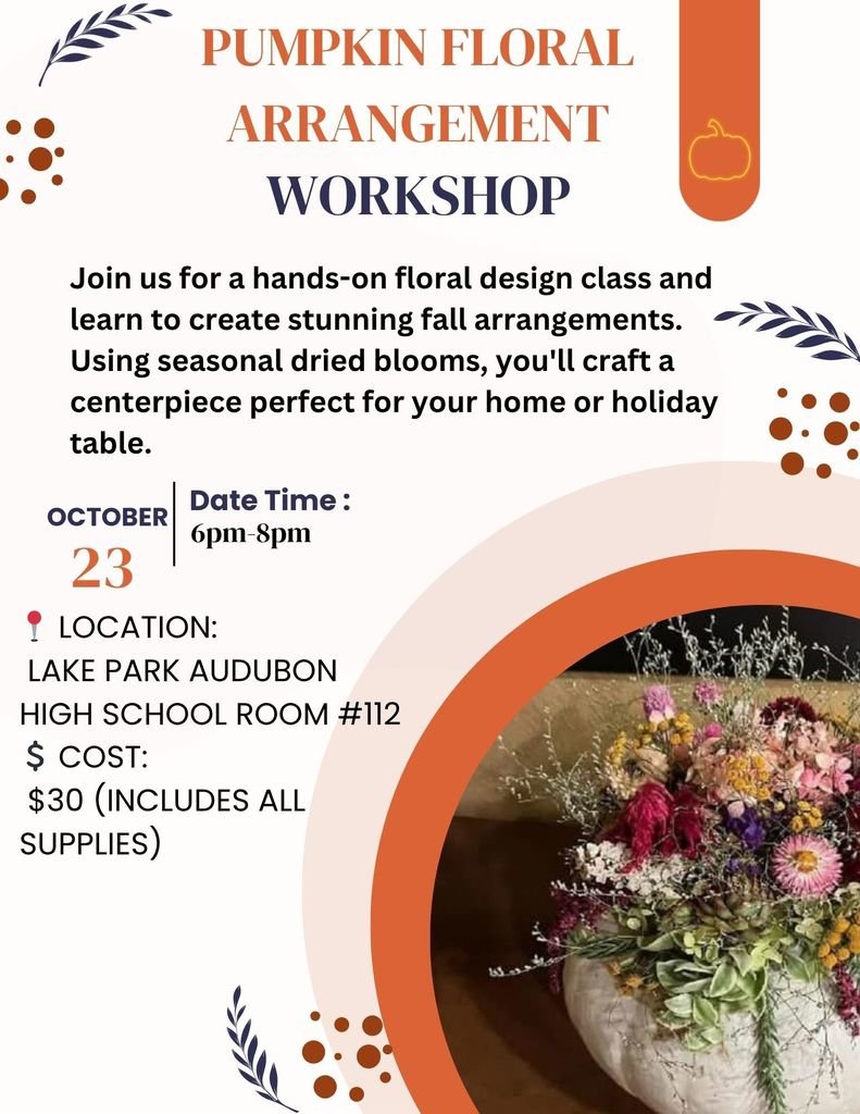 LPA2889's tweet photo. 🎃🌸 Good news — a few spots just opened up for our Pumpkin Floral Workshop!
If you wanted to join, now’s your chance!
📩 Email Rhowery@lpa.k12.mn.us
 to reserve your spot — pay at the event. https://t.co/OXUTv3sx6S
