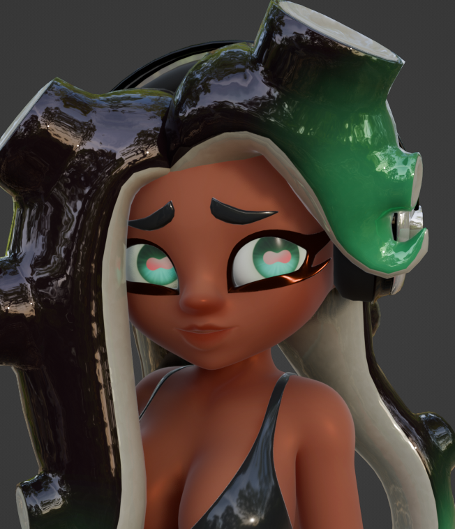 Marina got a new body texture, and I fixed an issue with rendering. Look at that kisser. I am proud of what I learned.

 #blender #3DModeling #Texturing #Splatoon #Marina #OTH #3DAnimation