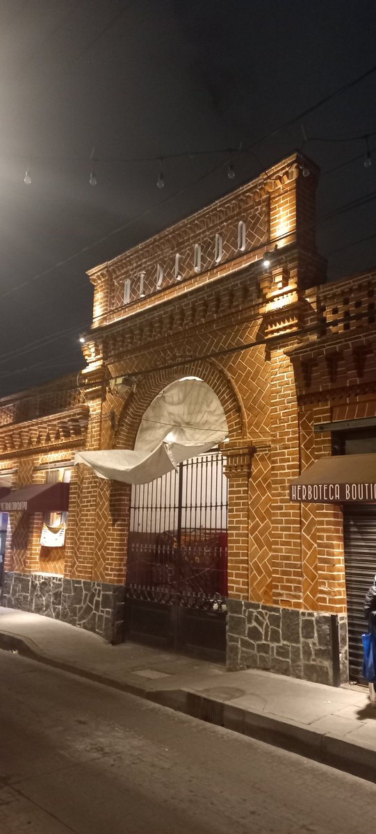 Hermosa postal del Mercado de la Paz que vino a inaugurar a Tlalpan el héroe de la ídem, mi general don Porfirio.