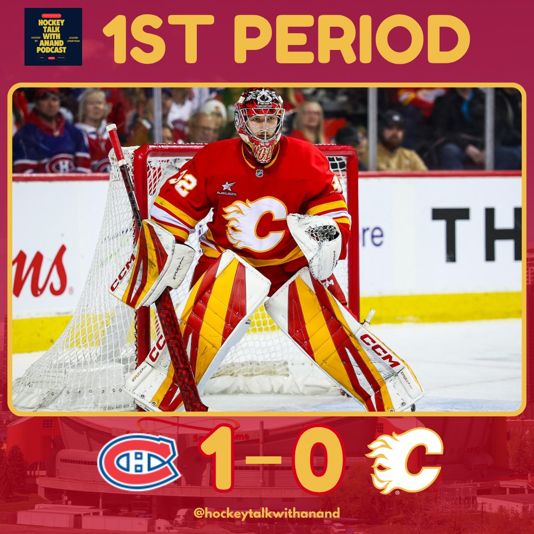 1-0 Canadiens at the end of 20. 

Flames goals
 - Not Available 

Canadiens goals
 - Bolduc (Suzuki and Hutson): PP 

#Flames #GoHabsGo #hockey #yyc #NHL