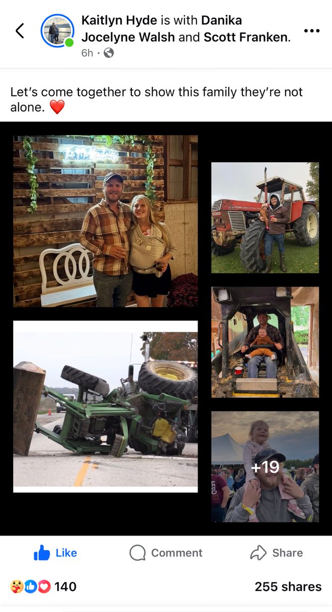 Local young man Scott Franken was involved in an accident thanksgiving weekend, and his young family could use some help.

Please consider donating &amp; sharing this post. 

If you wish to donate, you may via e-transfer to  danikafranken@gmail.com

(Pics &amp; info from facebook)