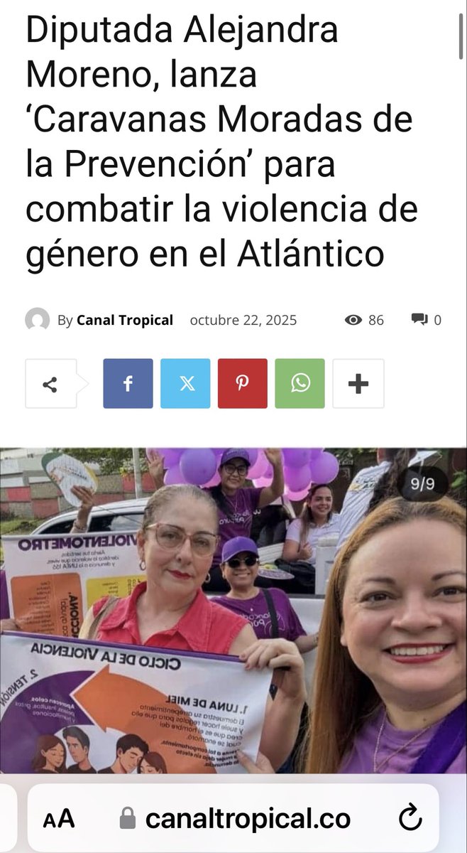 Arrancamos con las caravanas moradas de la prevención en el Atlántico 💜canaltropical.co/?p=149320