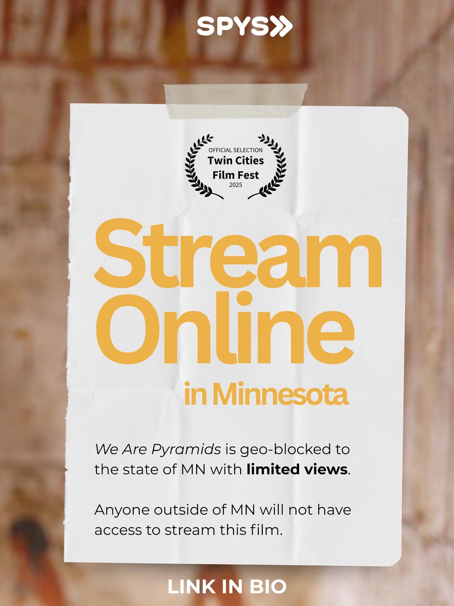 StPaulYouthSvcs's tweet image. Missed the We Are Pyramids premiere? No worries! You can still experience it from home — now streaming online in Minnesota. 🎞️✨

This screening is geoblocked to MN and with a limited number of views, so don’t wait!

🎟️ Watch here: twincitiesfilmfest.org/film-fest-movi…

#TCFF #TCFF2025