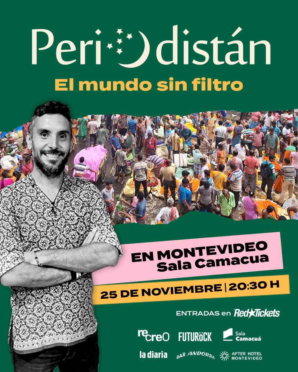 ¡BIEN DE BIEN!

Este 25 de noviembre: PERIODISTAN - EL MJNDO SIN FILTRO en la hermana República Oriemtal del Uruguay 🇺🇾 ¡Qué alegría!
