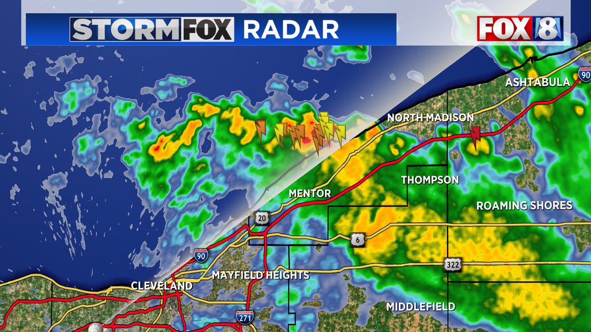 Heavy rain and t-storms moving into Lake and northern Geauga Counties

<a href="/fox8news/">fox8news</a> #Ohio