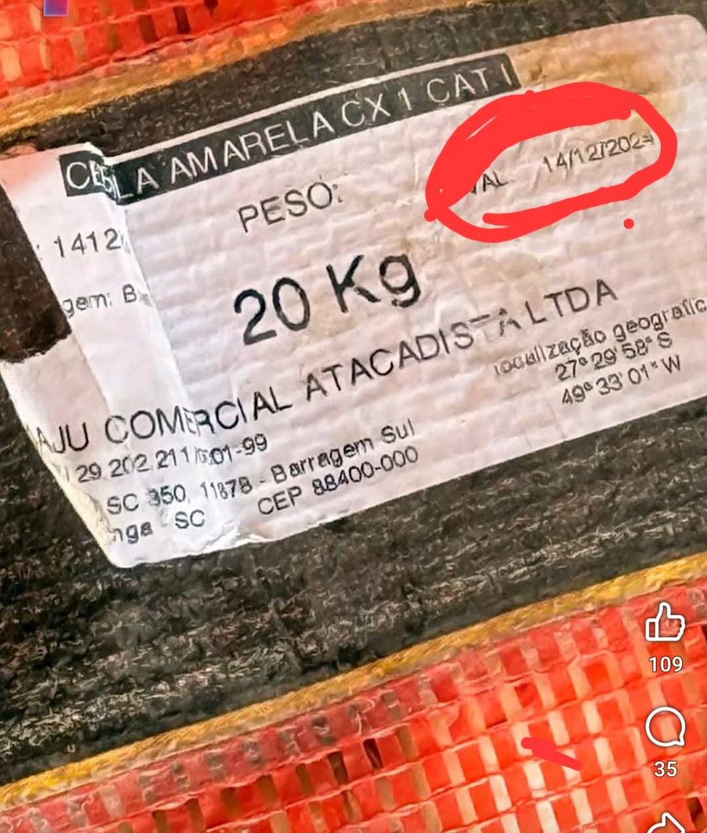 HectorTetpy's tweet image. La cebolla mágica si es brasilera y se proceso en Diciembre del 2024 como aguanto 10 meses sin descomponerse?
ES CEBOLLA PARAGUAYA EN BOLSA BRASILERA. NO ES CONTRABANDO