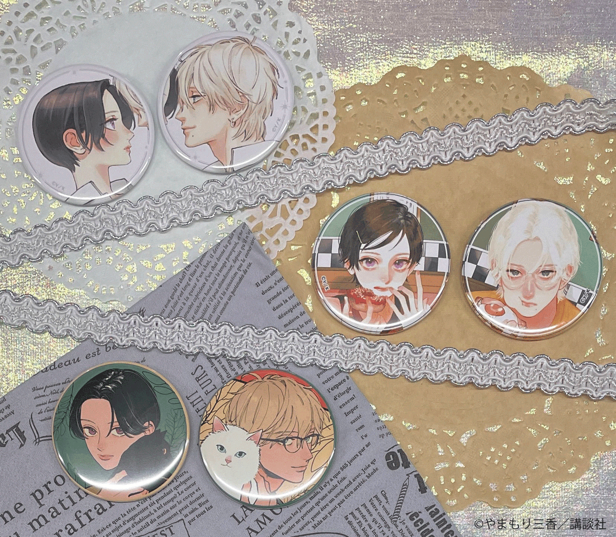 池袋】 うるわしの宵の月 5th Anniversary Shop 「缶バッジセット(全3