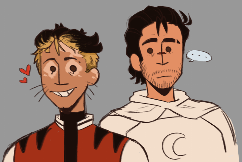 have u guys seen HABROMANIA??? beautiful game, check it out,,,inspired me to draw tony and marc trying to mimic the style :3