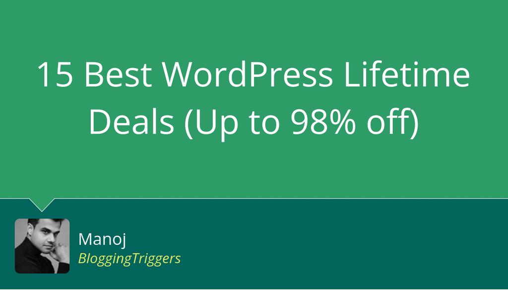 Looking for the best WordPress lifetime deals to save a huge amount on WordPress hosting, themes, and plugins? If so, your search probably ends here. #WordPress #Deals #Technology <a href="/HeartofManoj/">Manoj</a> 
lttr.ai/AkIub