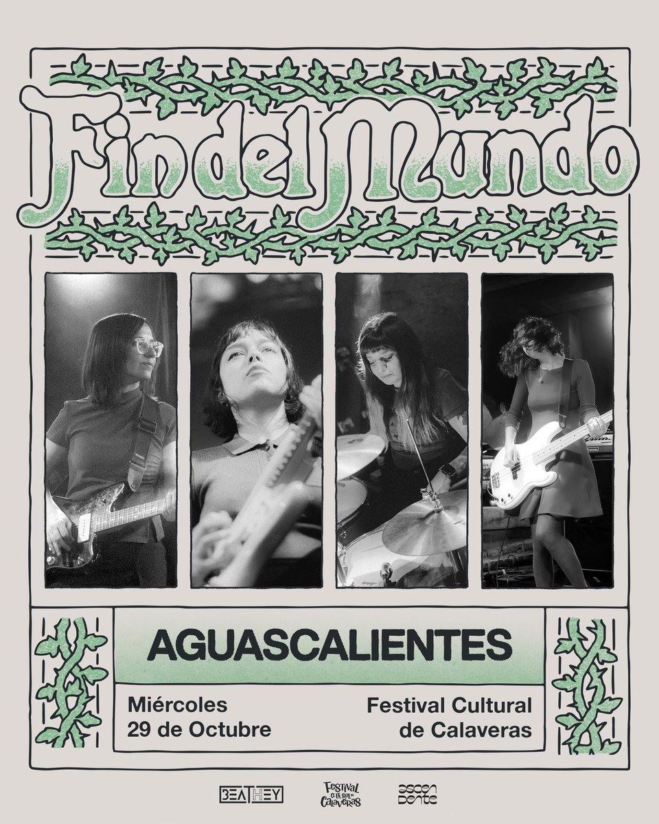 29/10 | Aguascalientes | México
El próximo miércoles estaremos en el Festival Cultural de Calaveras a las 20hs, Foro Carranza. Entrada libre 🎆