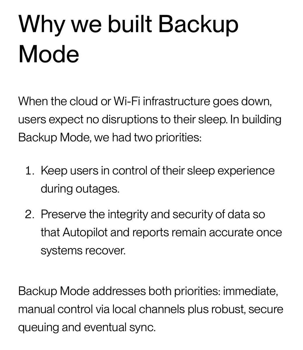 Te venden un error garrafal de diseño que desaprobaria un examen de primer año como un upgrade re copado.

👉Es el colchón/cama que dejó de funcionar y despertó a los usuarios cuando cayó Amazon.

Yo di clases y he corregido trabajos finales diseñando este tipo de soluciones.