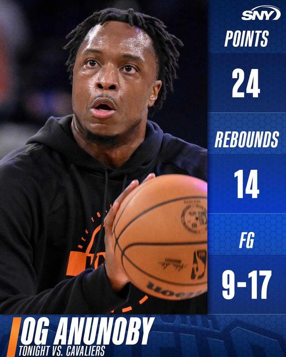 Starting the year with a bang.

24 & 14 for OG Anunoby in the season opener 🔥 