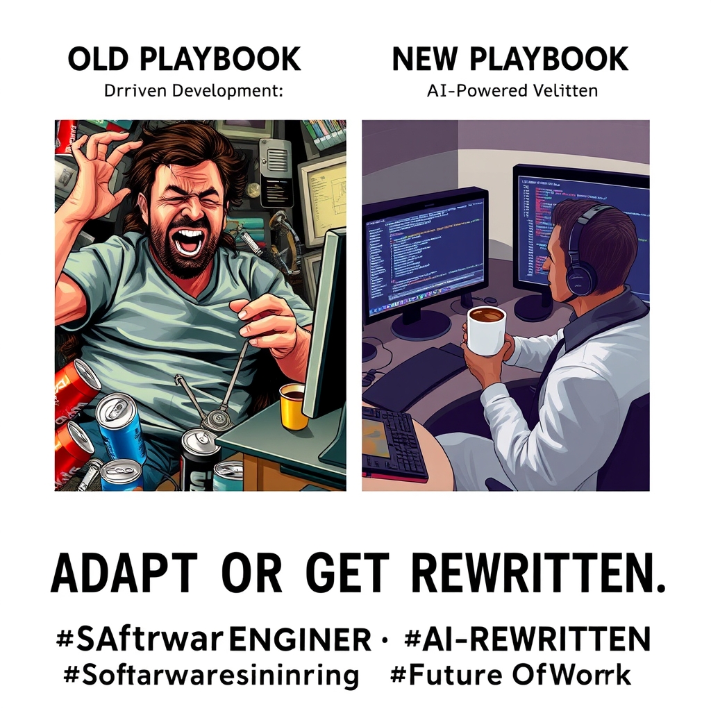Sayan Mukherjee (@itz_sayan_03) on Twitter photo AI is rewriting the software development playbook. From code generation to automated testing, it's boosting velocity & demanding new skills. Are you ready to adapt? #AI #SoftwareEngineering #FutureofWork AI is rewriting the software development playbook. From code generation to automated testing, it's boosting velocity & demanding new skills. Are you ready to adapt? #AI #SoftwareEngineering #FutureofWork