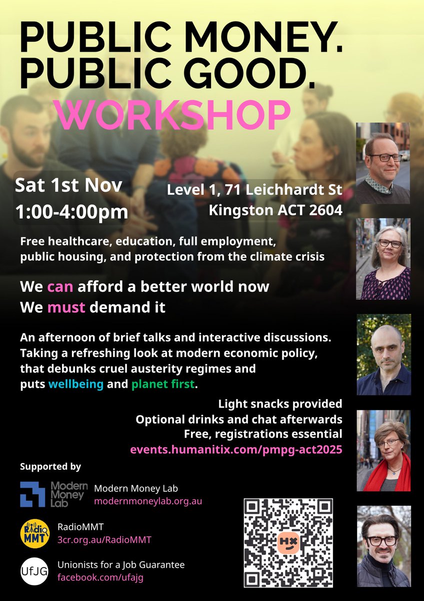 All those pictured, running this event in Canberra are current or past students of <a href="/modernmoneylab/">Modern Money Lab</a> - great to see.
