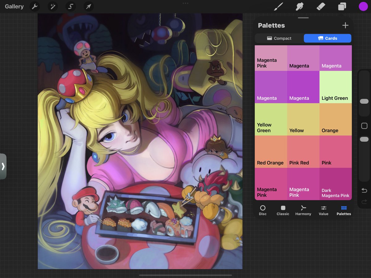 Painted in procreate and clip studio paint. 
(Not AI)