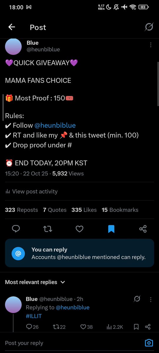 heunbiblue's tweet image. Congratulations to #ITZY for winning Most Proof!
🎁 150🎟 For #ITZY
🎁 50🎟 For #aespa as appreciation
You can check the proof here 👇
drive.google.com/drive/folders/…
Thank you for your participation💙
Note: aespa’s replies record was 128 (1 reply was mine for the idol tag)