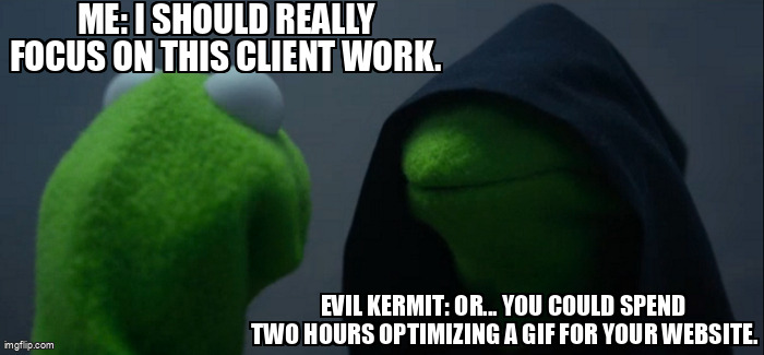 virtuoone's tweet image. The struggle is real! 😈 Client work vs. the irresistible allure of AI tinkering. What's your coding kryptonite? 😅 #AIProblems #AISideHustle #EvilKermit #TechLife #Procrastination