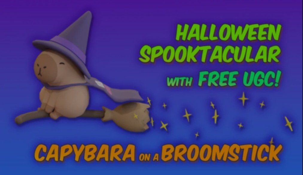 ErickZeein's tweet image. 🎮Game: Wonder Chase
>roblox.com/es/games/16351…
📍Item:Capybara on a Broom
roblox.com/es/catalog/136…
📊stock: 1,400
🗓️Date & Time⌚: Jueves 23 De Octubre | 3:00 Pm EST
#RobloxUGCLimited #RobloxUGC #robloxDev
#viral #RobloxFreeUGC