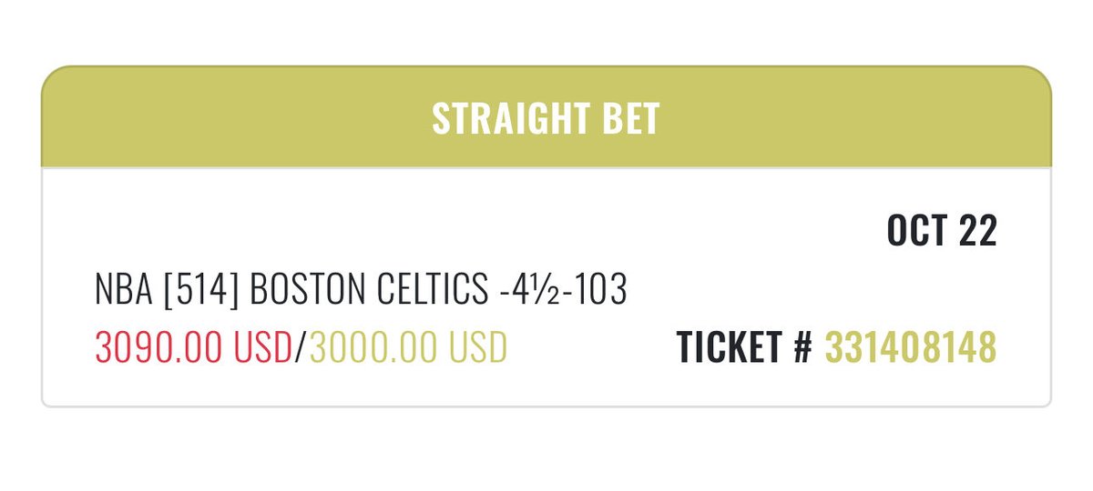❌[3] Celtics -4.5