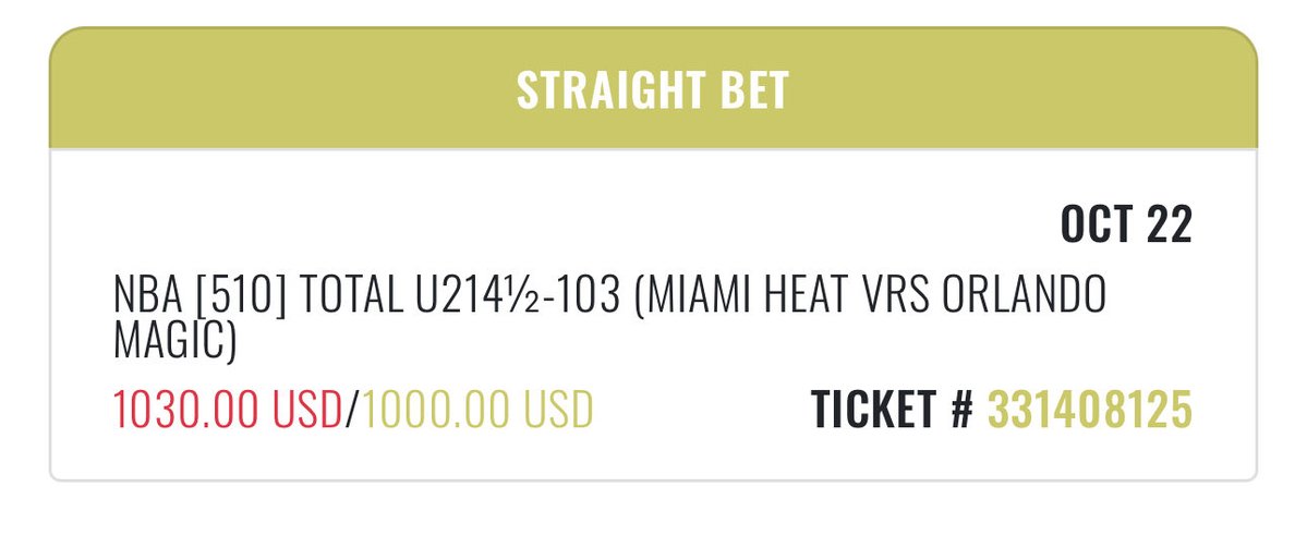 ❌[1] Heat Under 214.5