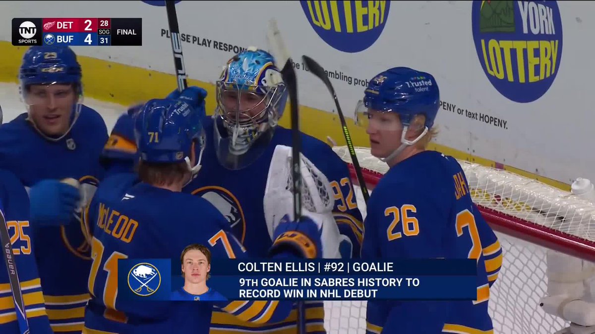 BR_OpenIce's tweet image. What a moment for Colten Ellis winning his NHL debut... 

Welcome to the National, kid 🙌