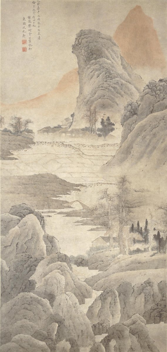 ShanghaiMuseum's tweet image. Today we welcome the 18th of the #SolARTerms, #Shuangjiang or #FrostDescent, marking the last of autumn. Enjoy the sunset of late autumn as depicted by Qing dynasty artist Fan Qi, even though the weather lately feels more like winter has arrived early!

清 樊圻 秋山暮霭图轴