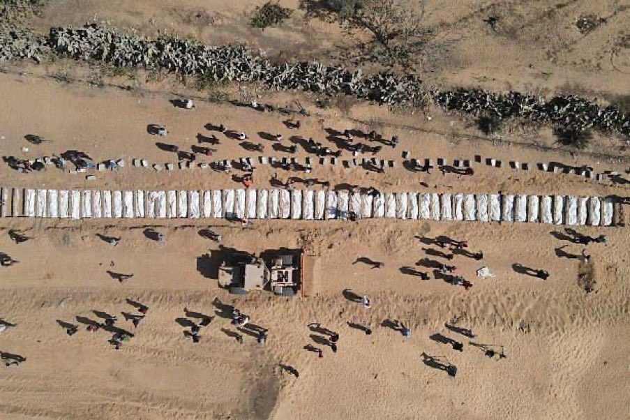 guychristensen_'s tweet photo. They’re digging up mass grave after mass grave in Gaza right now. 

The bodies were mutilated, tortured, and executed.

Pay attention to the exposure of the genocide. https://t.co/EnkkBaVluU