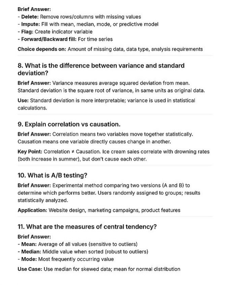 Python_Dv's tweet image. 100 DATA ANALYST INTERVIEW QUESTIONS YOU NEED TO KNOW
Breaking into data analytics? This comprehensive guide has you covered!
📌100 most-asked interview questions
📌Brief, actionable answers
📌SQL, Python, Statistics & more
📌Behavioral + Technical questions
📌Real scenarios &…