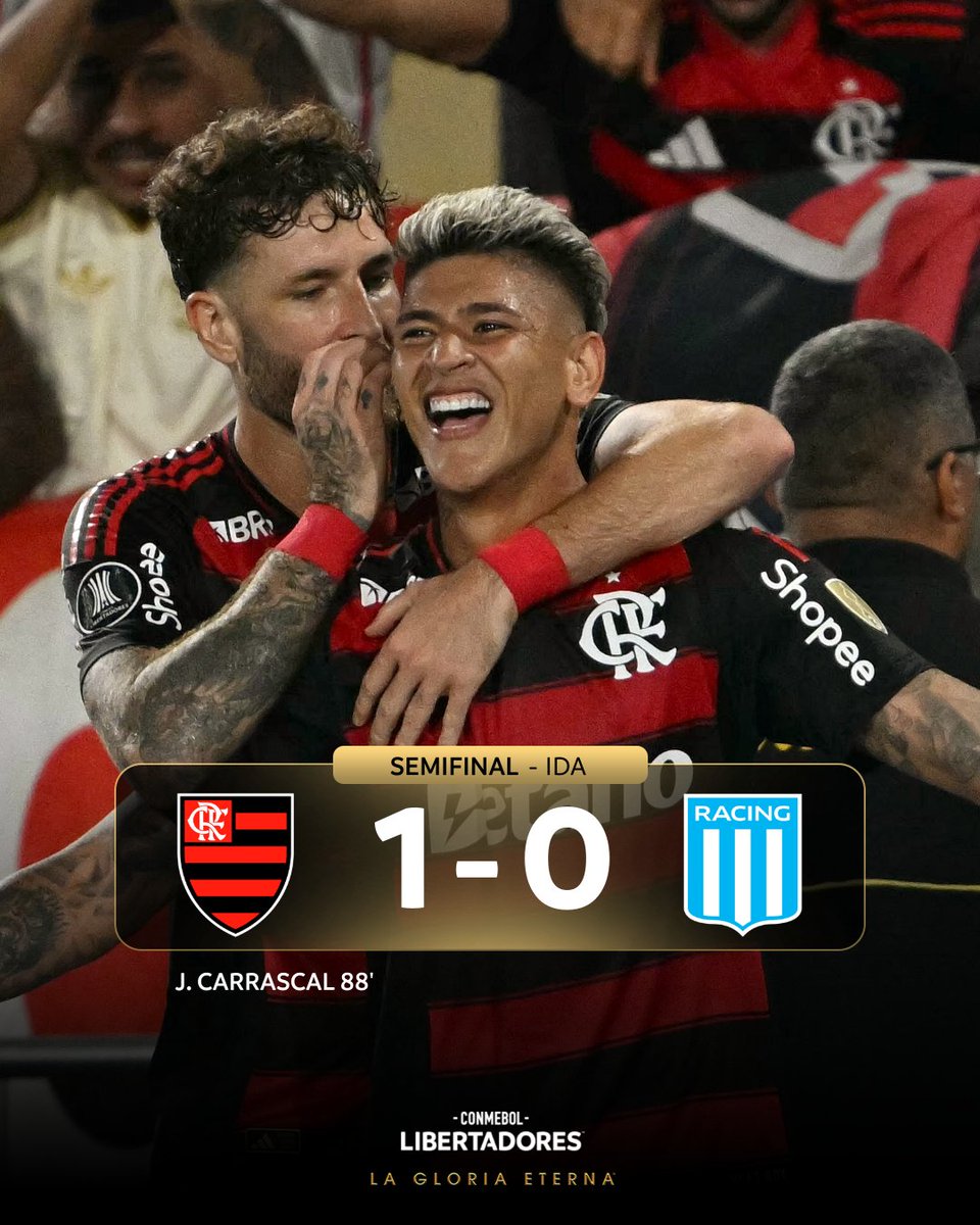🥳🇧🇷 ¡Triunfo agónico! <a href="/Flamengo/">Flamengo</a> venció a <a href="/RacingClub/">Racing Club</a> y sacó ventaja para la revancha en Avellaneda

🏆 CONMEBOL #Libertadores | #GloriaEterna