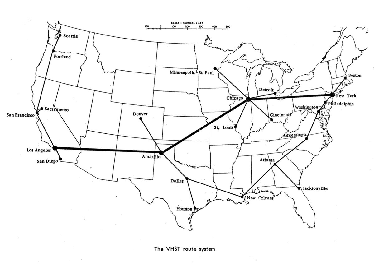 The American Deep State's Very High Speed Transit (VHST) system of maglev trains in vacuum tunnels, circa 1985. New York to Los Angeles nonstop in 21 minutes. Eventually, the system expanded to connect many more DUMBs and city-sized bunker complexes – at a cost of $20 trillion.