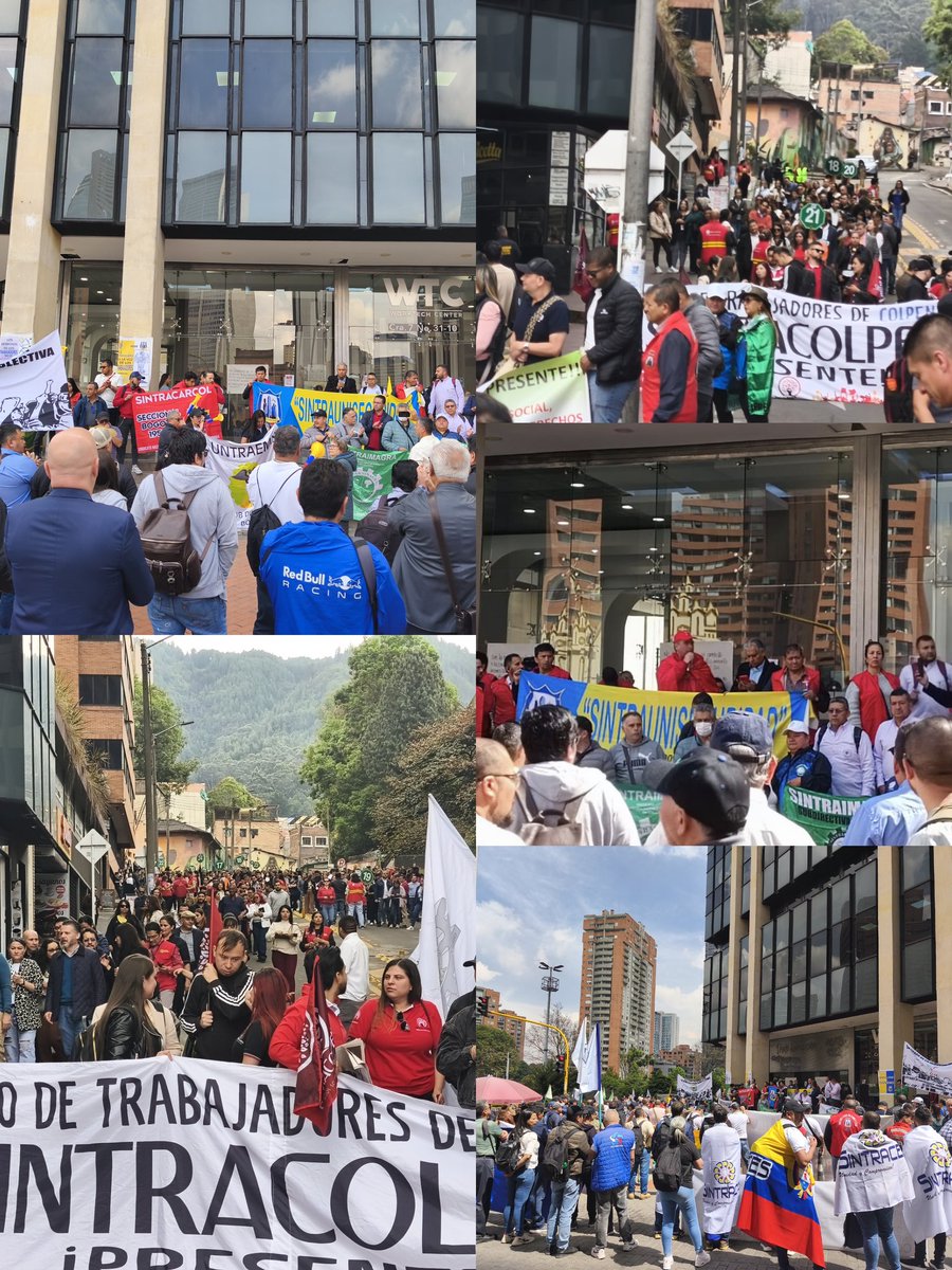 CesarALuqueF's tweet photo. Hoy frente a la sede nacional del Ministerio del Trabajo @MintrabajoCol en Bogotá, levantamos la voz, pidiendo al ministro Antonio Sanguino @AntonioSanguino que no expidan el decreto a través del cual quieren recortar la negociación colectiva en el sector privado y de los trabajadores oficiales, lo que afecta el derecho fundamental de asociación sindical, que debe el Estado colombiano no solo defender, sino promover. 

Igual que en Bogotá, hubo protestas frente a varias Direcciones Territoriales del MinTrabajo, en Villavicencio, Manizales, Medellín, Cali y Bucaramanga. El derecho de la negociación colectiva, que lo ganaron trabajadores que lucharon por décadas, no vamos a permitir su recorte en el gobierno del presidente Gustavo Petro @petrogustavo

En Bogotá hicieron presencia directivos y afiliados de sindicatos de Boyacá, Cundinamarca, Valle del Cauca, Tolima, Meta y Bogotá. Gracias a todos por su compromiso y su espíritu de lucha, igualmente gracias a Timoteo Romero miembro del Comité Ejecutivo de la CUT Nacional.

Sintrametal Bogotá, Sintraces, Utibac Tocancipá, Utibac Yumbo, Untraemis, Sintrapazdelrio, Singerbel, Sintracarcol Bogotá, Sintrapulcar Gachancipá, Anthoc Villavicencio, Sintrapulcar Bogotá, OTIP, Sintraimagra, Sintrainduleche, Sintranep, Escuela María Cano, Sintraproquipa Tocancipá, UTCF, UNO, Sitrav, Sintraquim Cajicá, OSM, Sintracolpen, Sintrauniseguridad, Sindiredes, Unialimenta, Asdecos, Unitralag, Sindicato Trabajadores del Tolima, Sindicolmena, Sintraicañazucol, Sintrava, Sintrasecfin, Sinthol Bogotá, Sinthol Nacional, Ustrafin, Sintratics, Sintramerito, Sintralimenticia, Sintraemaf, Escuela Popular José María Carbonell

La lucha sigue...