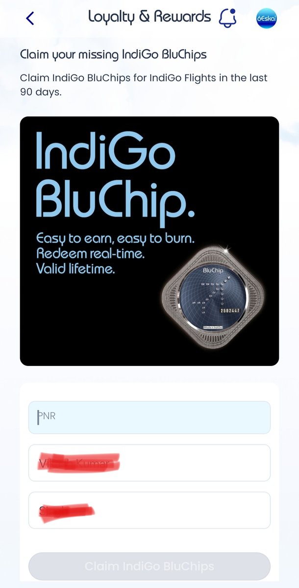CardWorld_Me's tweet photo. ✈️ Flew IndiGo but forgot 🫣 to add your BluChip ID?
No worries🥱 you can still earn points! 💎
🕒 Claim BluChips for flights taken in the last 90 days.
👉Just enter your PNR & get rewarded.💸
🔗 https://t.co/6HyIX84kIJ
#IndiGo #BluChip #TravelRewards #RetroClaim #ccgeek #ccgeeks