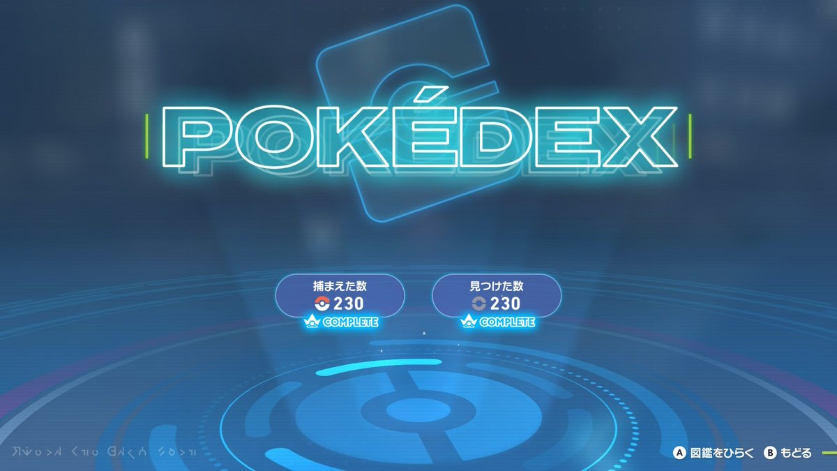 図鑑完成！
モミジリサーチ残り1個だけど時間かかりそうだな(T . T)

#ポケモンレジェンズZA