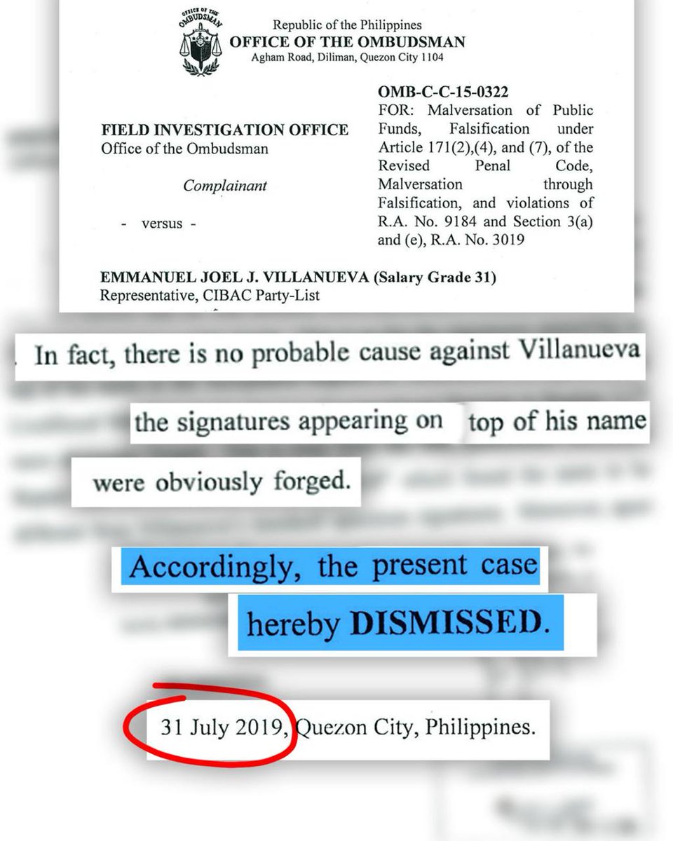 newswatchplusph's tweet image. VILLANUEVA INSISTS HE HAS NO PENDING CASES
JUST IN: Senator Joel Villanueva presents certifications from the Office of the Ombudsman and the Sandiganbayan confirming that he has no pending criminal or administrative cases before either anti-graft body.
The documents were…