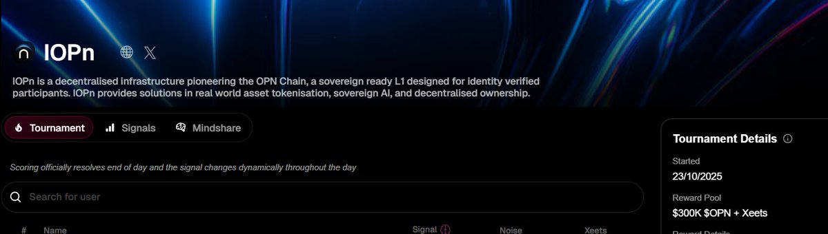 Big shoutout to our new partner <a href="/IOPn_io/">IOPn</a> 🌐
Together, we’re building The Internet of People — where YOU are the network! 💫
🎯 Leaderboard is LIVE!
Compete. Create. Connect.
$100,000 in $OPN rewards every month —
a total of $300,000 up for grabs in the next 3 months! 💰