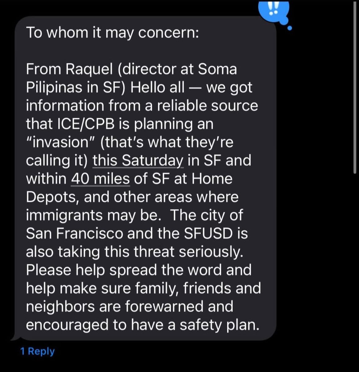 Bay Area friends: stay safe