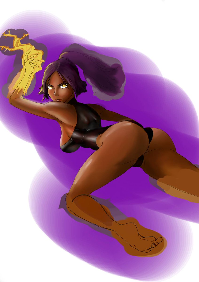 my VERY first attempt of drawing Yoruichi- i think shes my most drawn character