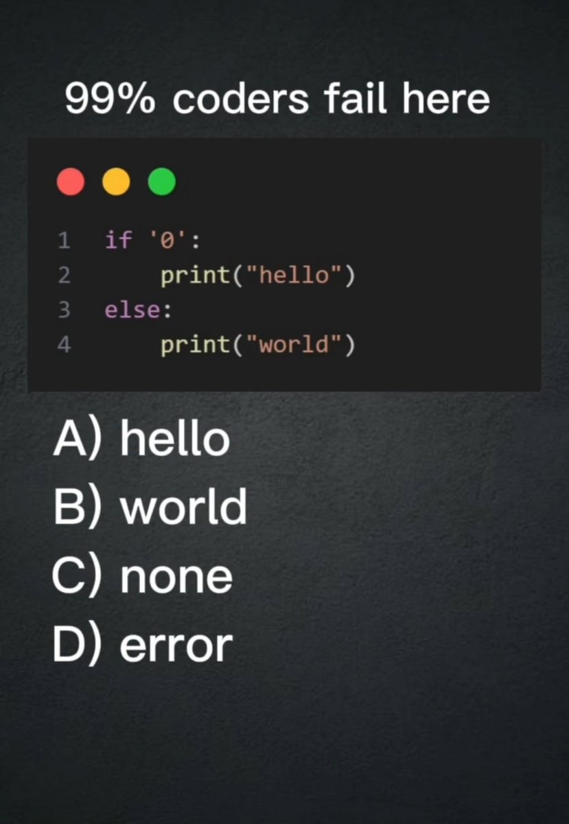 Python_Dv's tweet image. Comment your answers below! 👇