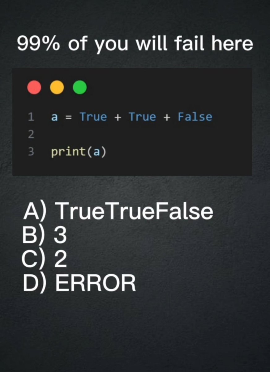 Python_Dv's tweet image. Comment your answers below! 👇