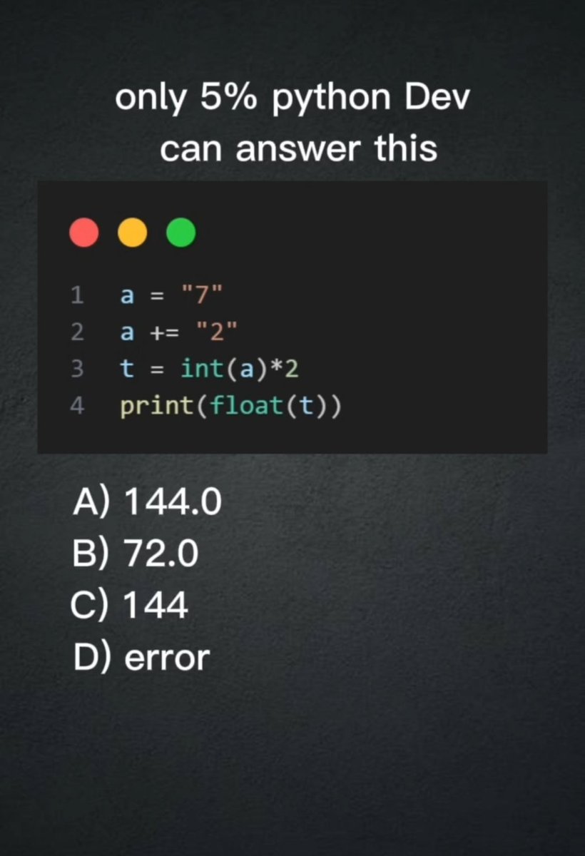 Python_Dv's tweet image. Comment your answers below! 👇