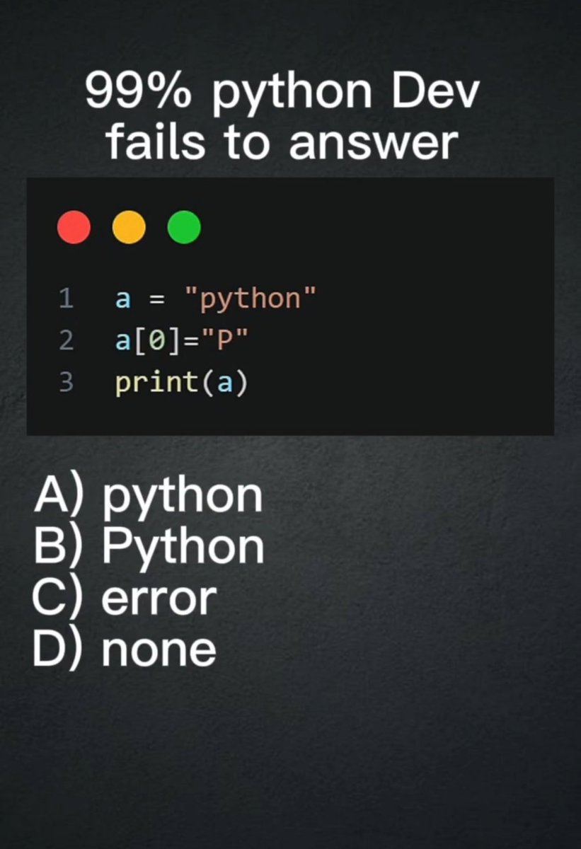 Python_Dv's tweet image. Comment your answers below! 👇