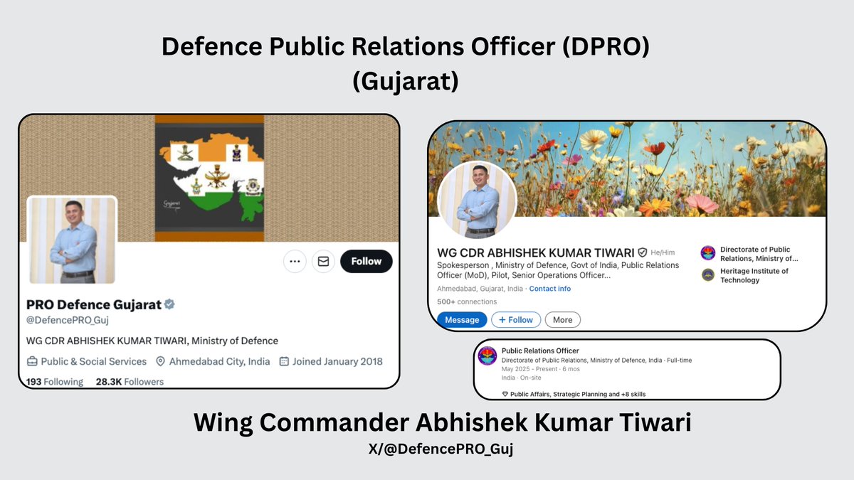 SaltAndScript's tweet image. Wg Cdr Abhishek Kumar Tiwari serves as DPRO Gujarat and has seventeen years of experience in the sky. However, he does not teach IAF pilots how to fly the jets. Instead, he just watches the IAF pilots burn through pride, steel, and oxygen for a sip of “fantastic tea.”
PAF…