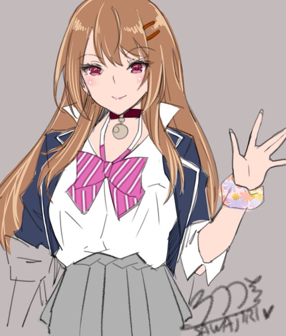 リボン色どうすっかなぁと担当に相談した時の画像 