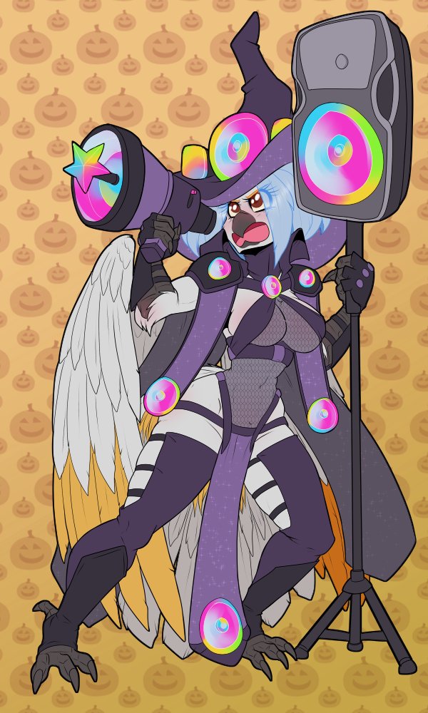 Sussan as the Shrieking Witch and her enchanted speakers.
