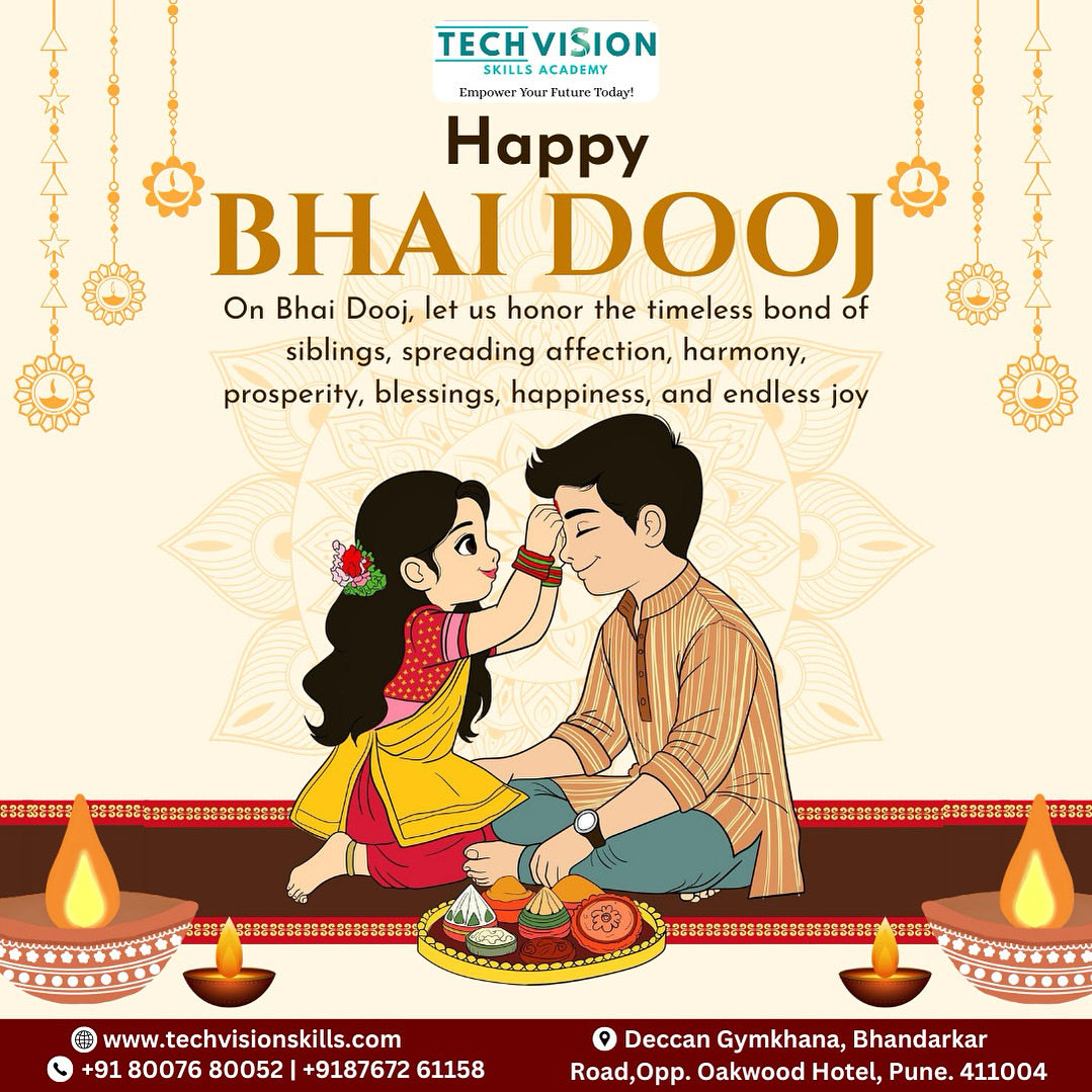 techvisionllp's tweet image. Celebrating the bond of love, care, and trust between every brother and sister. ❤️
#HappyBhauBeej #SiblingLove #TechVisionSkillsAcademy