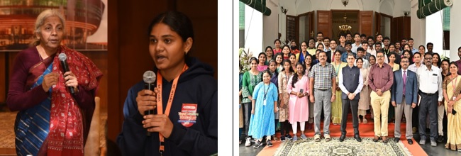 R. Akalya, (ID.No. BVO21003), BVSc &amp;AH Student, VCRI, Orathanadu TANUVAS represented TN in the Viksit Bharat Young Leaders Dialogue – National Youth Festival 2025’ held at New Delhi during 10 to 12.01.25.